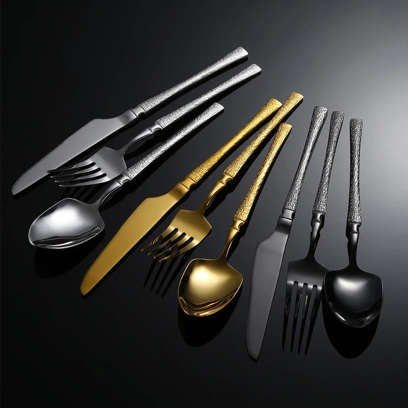 Stainless Steel Tableware Set – 4/16/32-Piece Cutlery for Home, Restaurants & Parties | Durable Silverware for Daily Use & Events